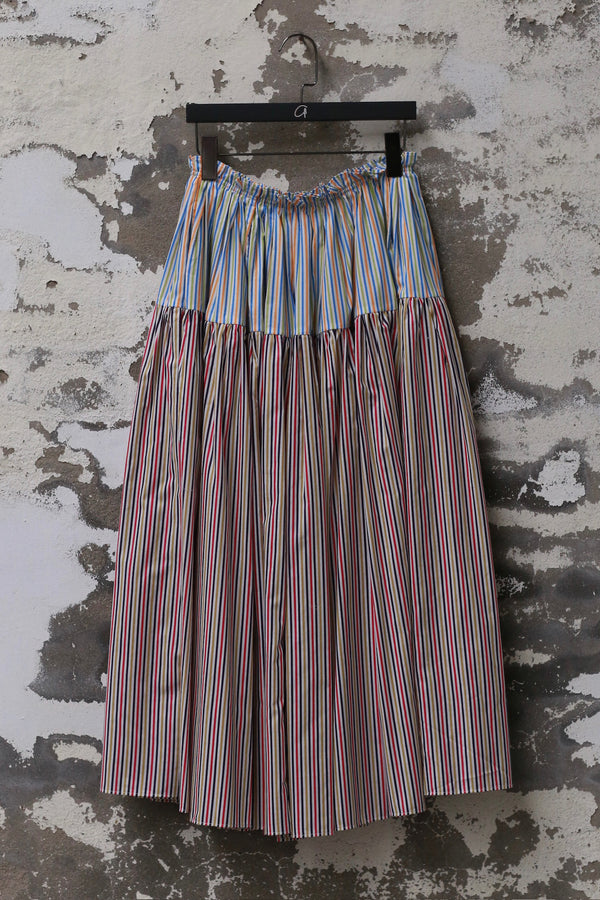 UNISECON 25 Spring/Summer Profile Pleated Skirt USC-U11W68-HUA Splicing Color USC-U11W67B